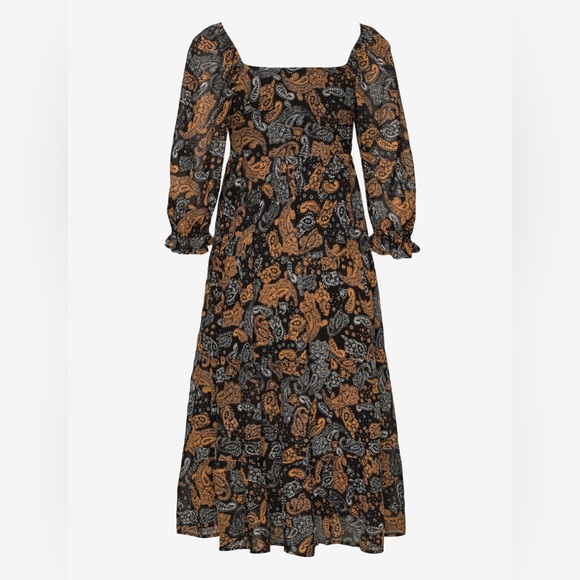 Faithfull the Brand Darsha Midi Dress Ankara Paisley Print, Size 4, Retail $309 - Picture 6 of 15